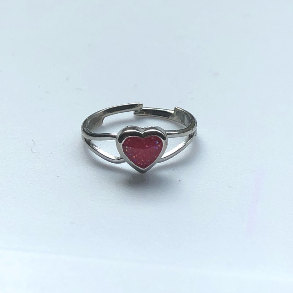 Children’s Adjustable Pink Heart Ring